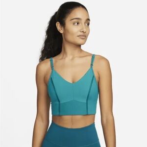 Nike Yoga Indy Light-Support Padded Longline Sports Bra - Teal